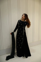 EMBELLISHED LONG KURTA WITH GHARARA