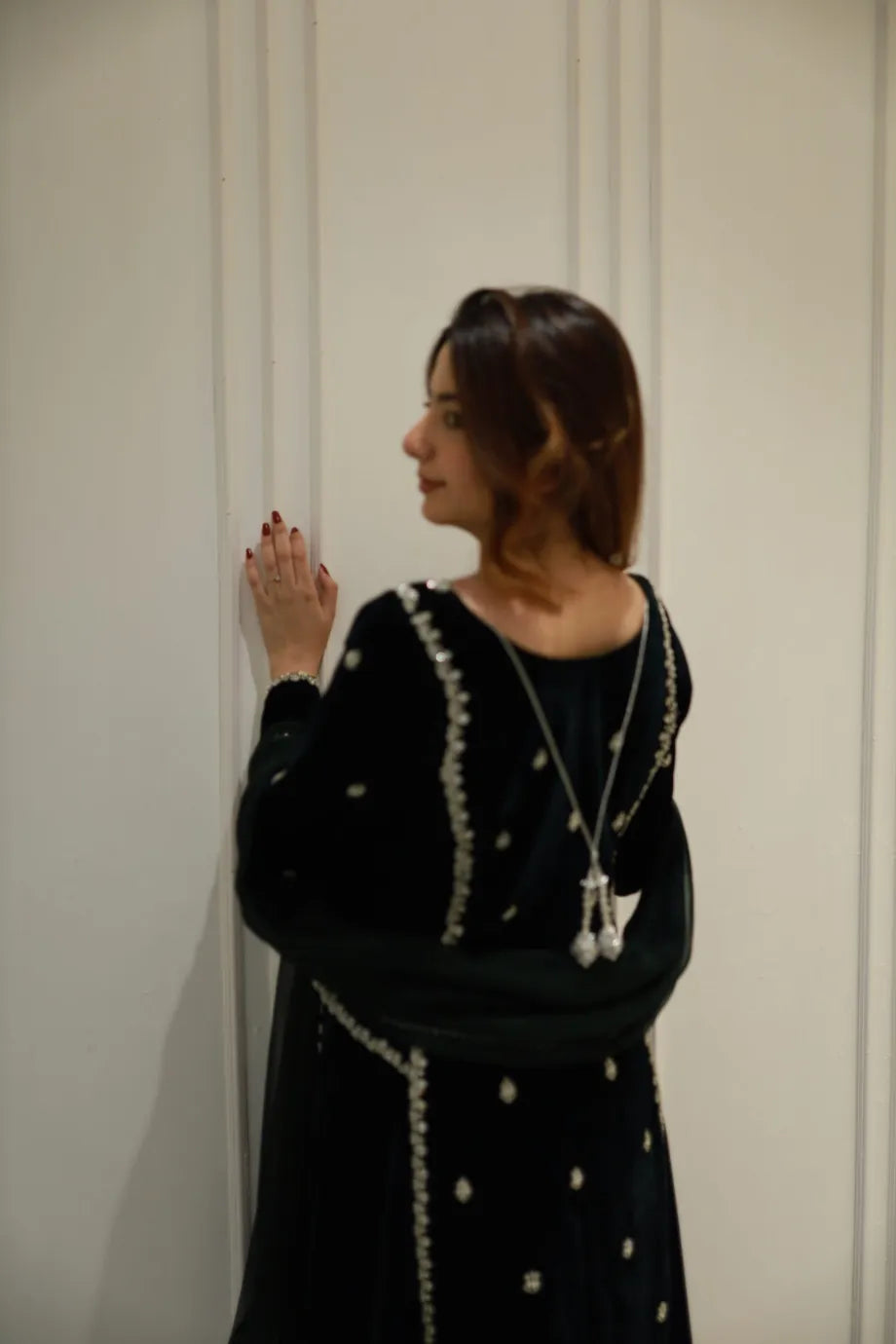 EMBELLISHED LONG KURTA WITH GHARARA